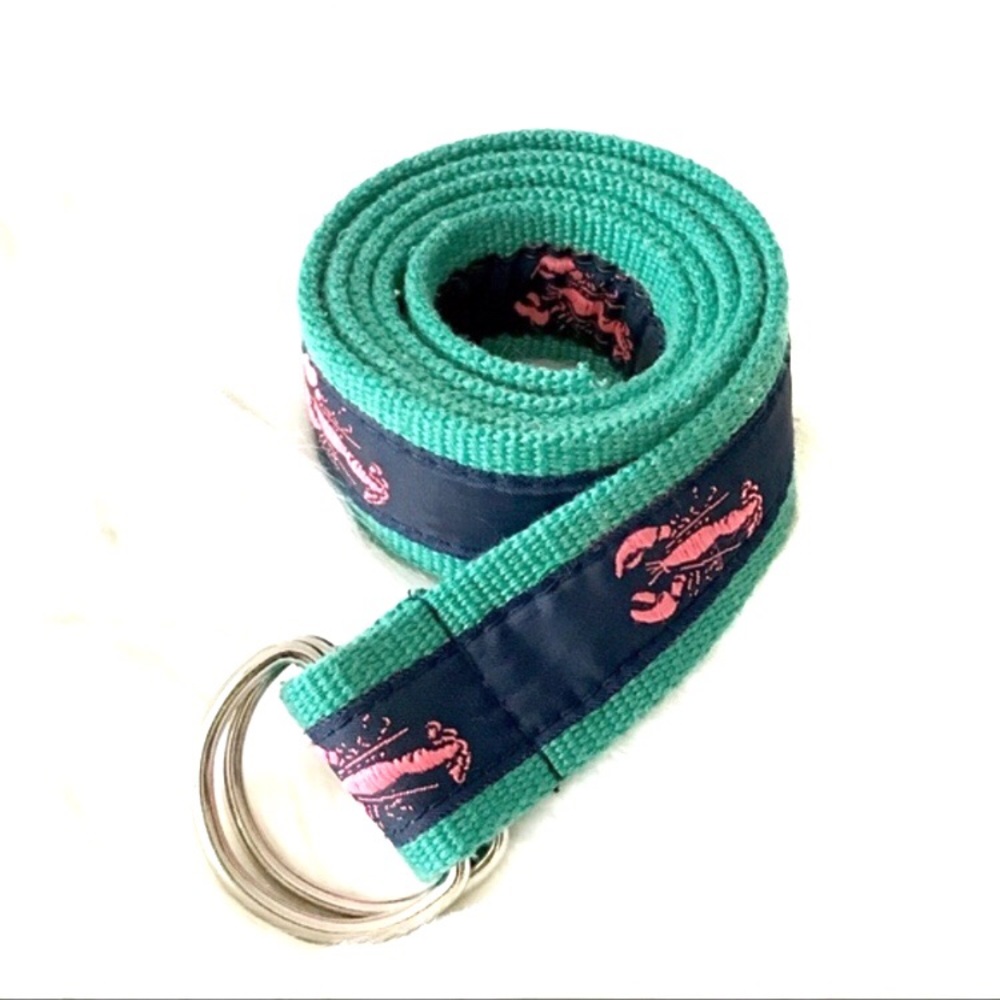 Retro Preppy Lobster Embroidery Adjustable Belt